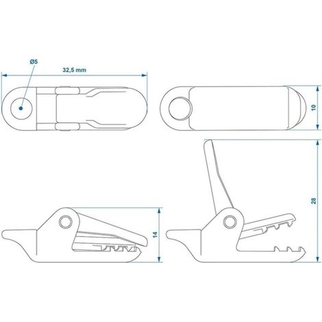 Planenclips, windfeste Markisenclips, Kunststoff-Krokodilklemmen, kleine Planenclips, Markisenclips für Outdoor-Aktivitäten (10 Stück) (1/4)