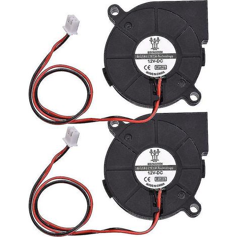 5015 Lüfter 50x50x15mm 12V/24V Bürstenloser Lüfter 2-Pin-Anschluss für 3D-Druckerteile - 12V 2 Stück - (1/5)