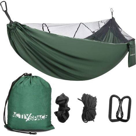 Hamac de tourisme avec moustiquaire, ensemble de camping portable