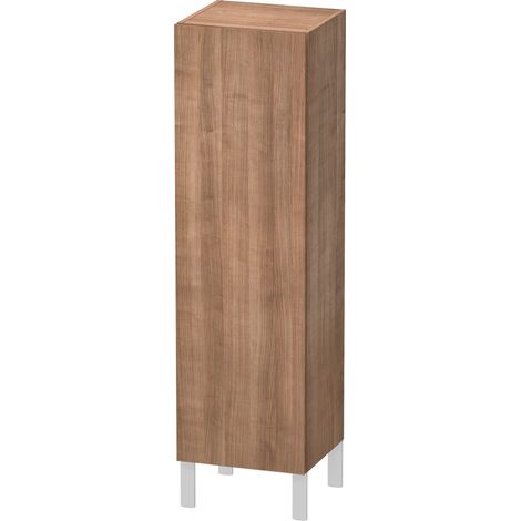 Mobile alto Duravit L-Cube Armadio alto singolo 1 anta, 2 ripiani in vetro, 1 ripiano in legno, battuta a destra, altezza min. 901 mm - max. 1320 mm, larghezza min. 250 mm - max. 500 mm, profondità min. 200 mm - max. 363 mm, colorazione: Ciliegio del Ticino - LC1190R7373 (1/4)