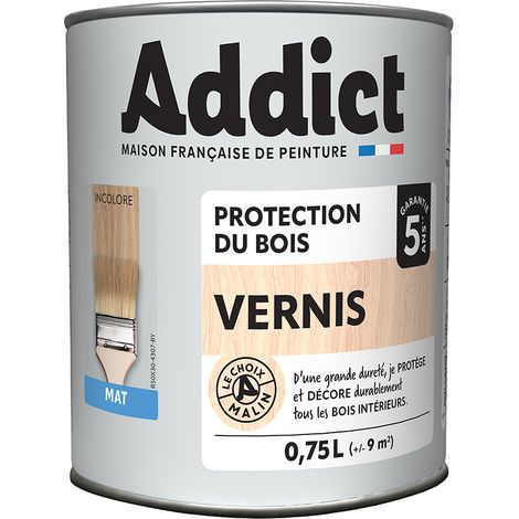 Vernis Addict Bois Mat Incolore 750ml - Addict