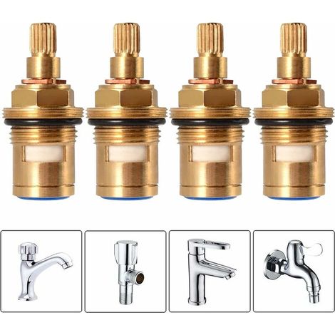 Lot de 4 cartouches céramiques universelles pour robinet – Compatible eau chaude et froide – Dimensions 7.5mm x 4mm – Installation facile