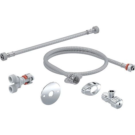 Geberit Wasseranschlussset AquaClean für Unterputz-Spülkästen 8/12cm, Eckventil 1/2", 249801001 (1/3)