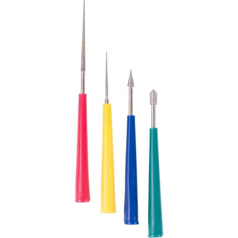 Jeu de 4 alésoirs diamantés - longueur 90 mm. - multirex (1/2)