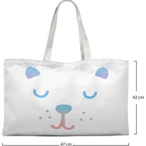 Sac Shopping - Coton - 47x42 cm - Anse Longue - 1 Pièce (1/4)
