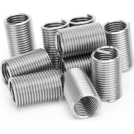 10 inserts filetés, outil de réparation d'écrous de réduction, acier inoxydable, M16x2x2,5D (1/5)