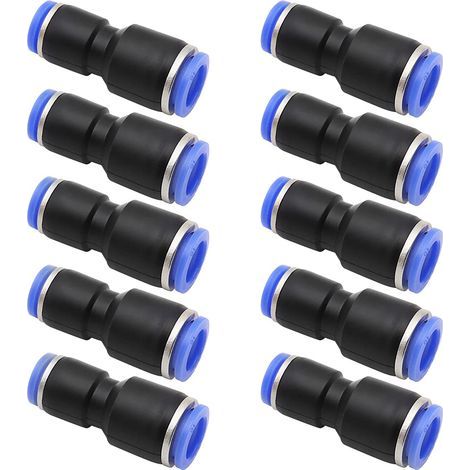 6mm to 8mm Straight Pneumatic Connectors 10 Pieces Pneumatic Connectors Air Push Connector (1/5)