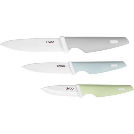 Livoo Keramikk Messer Set Klingen 7,5 10 12,5 cm (1/2)