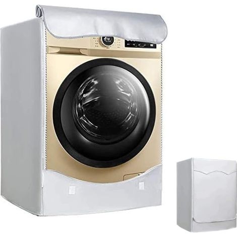 Housse de Machine à Laver, Housse de Protection Solaire Anti-poussière Avec Fermeture à Glissière, Housse de Machine à Laver Extérieure, pour Lave-linge à Chargement frontal (1/5)