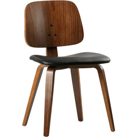 Chaise classique en bois avec siège en cuir MICHAELA (1/5)