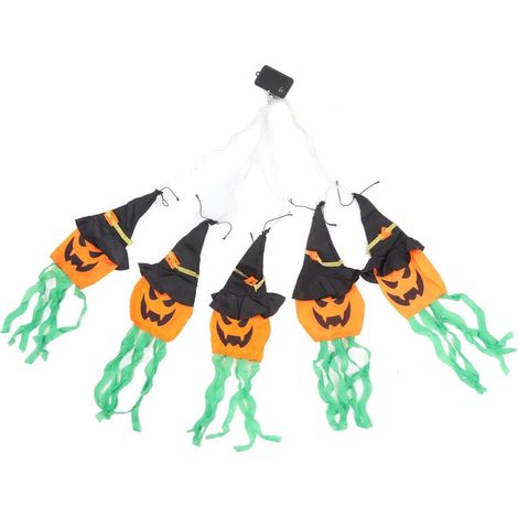 Lanternes décoratives Halloween LED citrouille lumineuse, ornement coloré pour fête d’automne, lot de guirlandes lumineuses. (1/5)