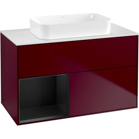 V&B Waschtischunterschrank Finion 100x60,3 cm, Reg li bla m Lac, Peo Matt (1/2)