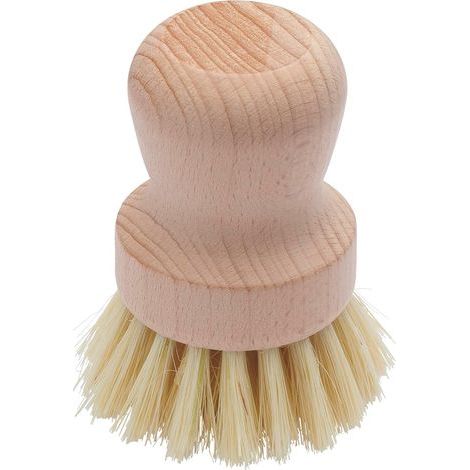 Brosse Vaisselle et Légumes en Bois Format Boule pour Une Prise Facilitée dans la Paume de la Main (1/3)