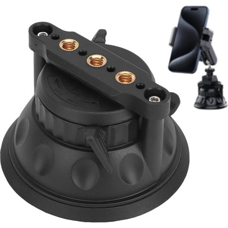 Support de Ventouse en Voiture avec Un Trou à Vis de 3 Pc 1/4 Pouce, Diamètre de Base de 8 Cm pour Le Support de Caméra de Pare-Brise, Roulement de Chargement de 5 Kg pour la (1/5)