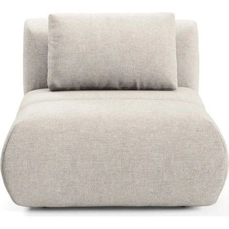 TINA - Fauteuil en tissu chiné - Beige (1/5)