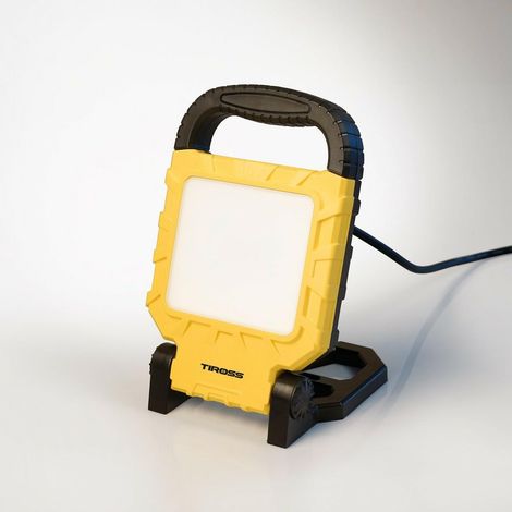 Tiross TS1932 - LED Baustrahler (20 W, 1400 Lumen, cable de 2 m, IP44, spritzwassergeschützt, innen/außen)