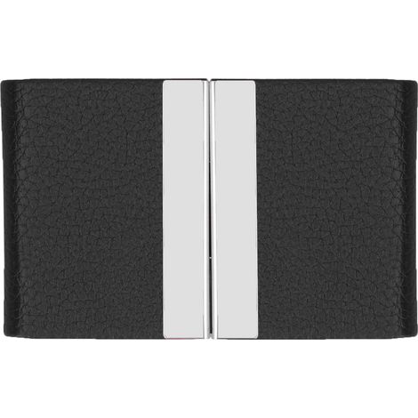 Porte-cartes de visite grande capacité double ouverture Noir 400 étui à cartes professionnel pour homme (1/5)