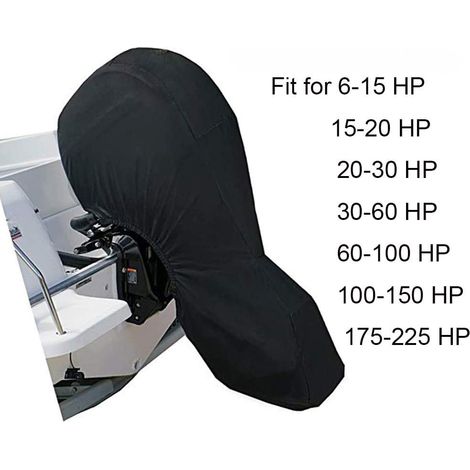 Housse de moteur de bateau Housse de moteur imperméable à l'eau, à la poussière et à la pluie Housse de protection pour moteur hors-bord de yacht(6-15HP)