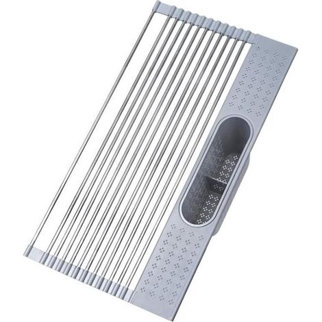 x Grand Séchoir pour Égouttoir D'évier de Cuisine + Petit Coussin Isolant Table à Manger egouttoir 20'' 11'' Gris (1/4)