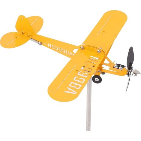 Girouette d'avion Piper J3 Cub, girouette en métal 3D, indicateur de direction du vent sur le toit extérieur, décoration de jardin grande (1/5)