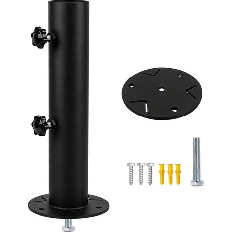 Support universel de parapluie en acier inoxydable, tuyau de support de parasol de jardin, support de manchon de parasol, tuyau de base de parapluie, tuyau de support pour plaque de granit (1/5)