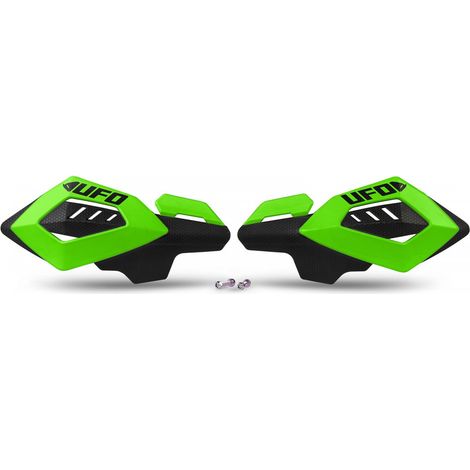 PROTECTORES DE MANOS UFO (MANARRASTRE) VERDES (CON SOPORTES DE 22 MM)