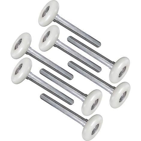 Lot de 8 rouleaux de porte de garage en nylon durable de 4.6 cm 6200ZZ roulement à billes tige de 120 mm (rouleau de porte de garage 120 mm) (1/5)