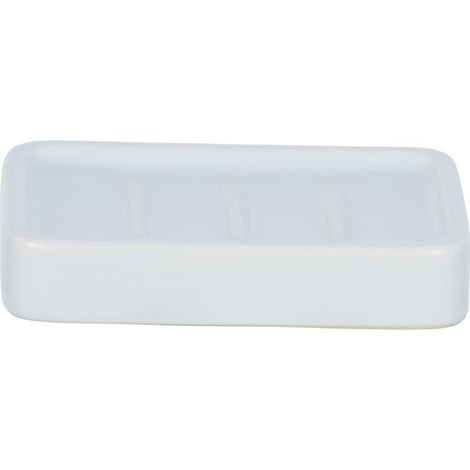 Wenko Scaffale Sapone Hexa rigida, Ceramica, Bianco, 9.5 x 13 x 2.5 cm (1/4)