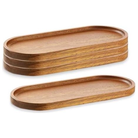 Plateaux de service en bois, planches à charcuterie, plateaux ovales en bois, plateau de service à fromage, plateaux en vrac pour desserts, amuse-gueules, pain, collations aux fruits (1/5)