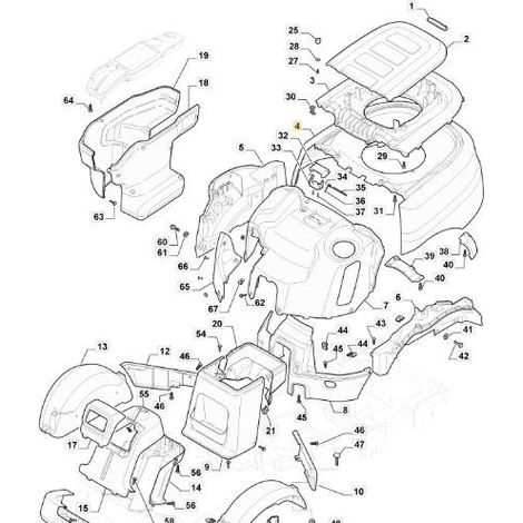 MOTORHAUBE PFM GELB STIGA ORIGINAL STIGA - 337076801/0