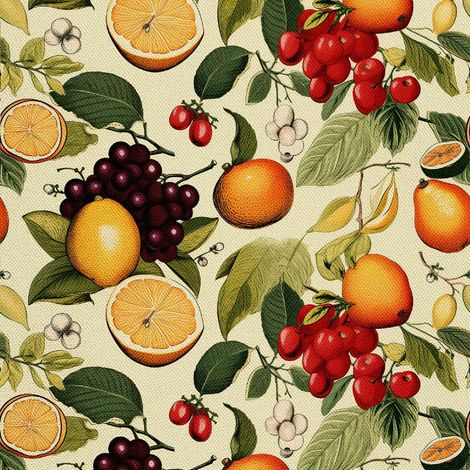 Tela decorativa para exteriores Oxford - Motivo frutal DX6427 (1/5)