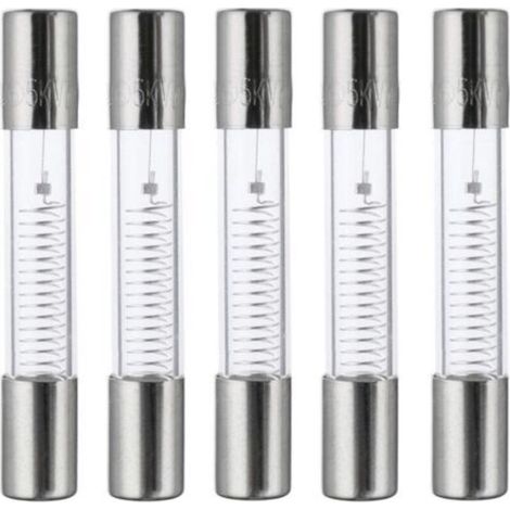 800mA 5KV 6x40mm High Voltage Microwave Oven Protection Fuses Fast Fuse 0.8A 5000V Glass Tube Fuse (Pack of 5pcs)