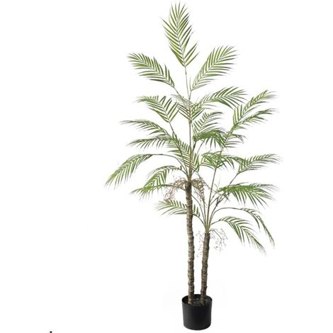 Palmier aréca 152,4 cm artificiel en pot, feuilles toucher réaliste intérieur extérieur (1/5)