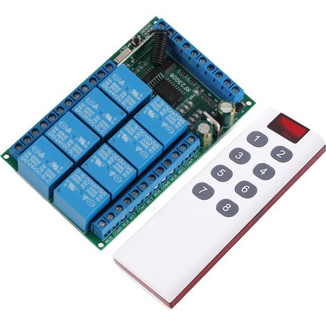 Module de télécommande 8 canaux 433,92 MHz multifonction 100 m codage fixe 24V (1/5)