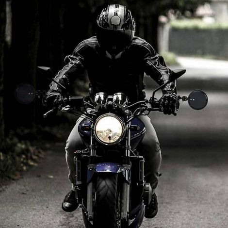 Rétroviseur Moto - Convexe Rond 3 Pouces - Pliable 360° - Pour Guidon 22 mm - Compatible Scooter et Moto (1/4)