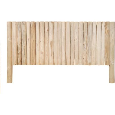 Tête de lit 180 cm en rondins bois de teck massif blanchi - MARIANO (1/5)