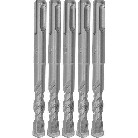 Foret à marteau rotatif, pointe en carbure cémenté, spirale à 2 cannelures, Impact pour pierre de brique, diamètre ouvert 110mm 10mm/0,40 pouces, 5 pièces (1/5)