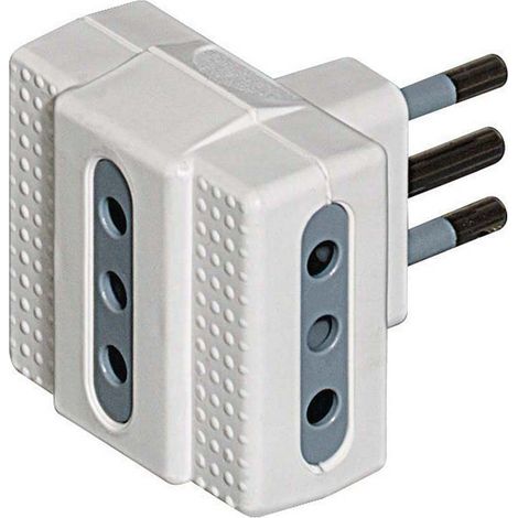 Adattatore 10a triplo bianco