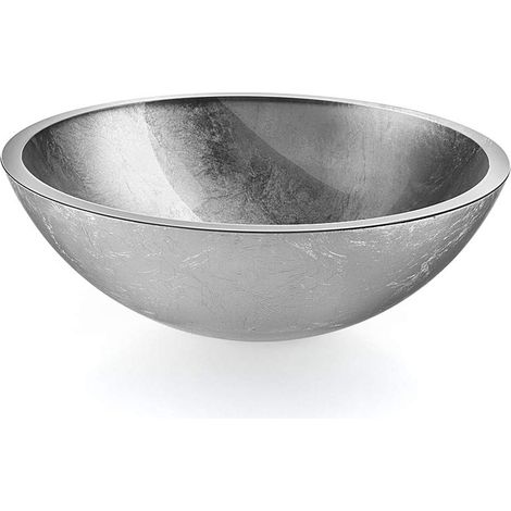 Lineabeta 53695.29.29 Lavabo Appoggio, 30 cm, Argento, 300