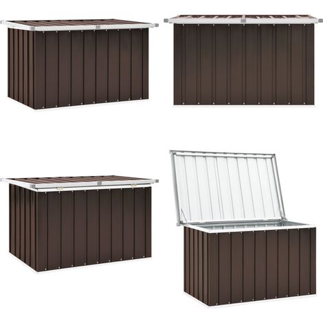 Gartenbox Braun 109x67x65 cm - Gartenbox - Stahltrennwand - Auflagenbox - Gartendekoration - Gartenmöbel - Home & Living (1/5)