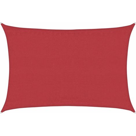 vidaXL Vela Parasole 160 g/m² Rossa 4x6 m in HDPE