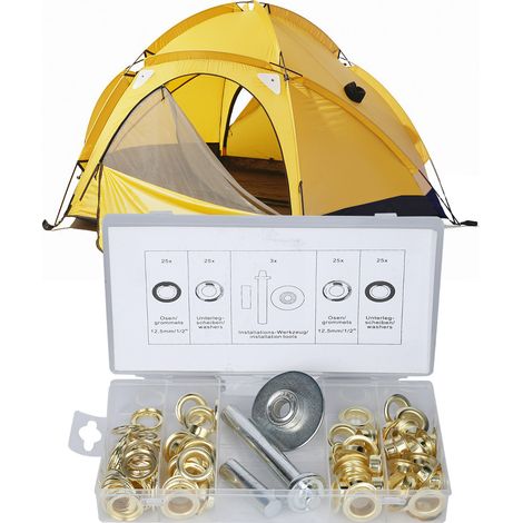 Kit d'outils d'installation de 103 pièces : rondelles et œillets galvanisés pour tentes (1/5)