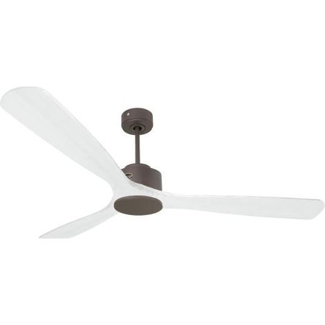 Modulo de KlassFan - Super destratificateur et ventilateur DC 166 cm Chocolat pales bois blanc sans Lumière 30 à 60 m²