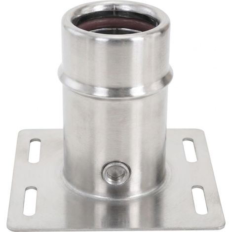 MAKA Piastra di Base Canna Fumaria Doppia Parete Inox Ø 100 mm (esterno 120) (1/5)