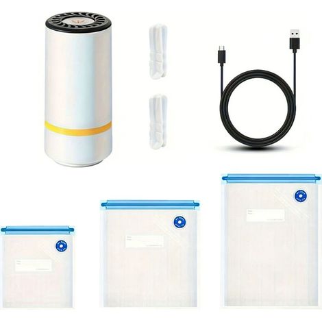 Mini scelleuse sous vide électrique portative pour aliments, avec 15 sacs, 1 filtre pour la conservation et le stockage (1/5)