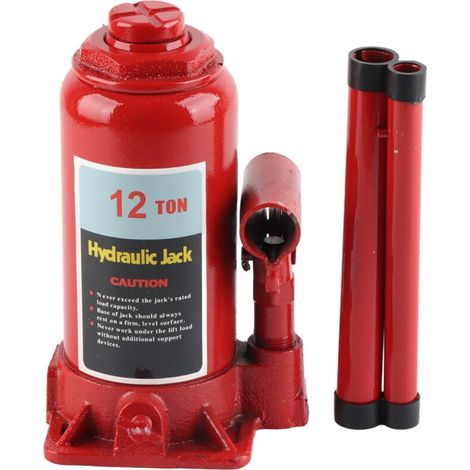 Cric Bouteille hydraulique 12T, Cric à Piston/Compact pour Voiture Van Bateau Camion Caravane (1/5)