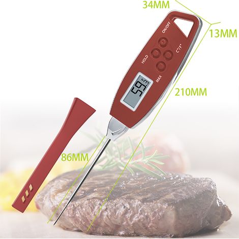 Kitchen Meat Thermometer Waterproof Cooking Thermometer Fork Hanging Water Milk Thermometer Kitchen Bakeware Tool Waterproof Cooking Thermometer Fork Hanging Water Milk Thermometer Kitchen Bakeware To