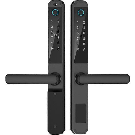 Serrure de porte intelligente étanche Wi-Fi avec double empreinte digitale, mot de passe via application, carte RFID, serrure électronique numérique sans clé 3085 (1/5)