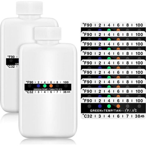 Ce kit complet de test d'urine en 12 pièces comprend des flacons de bandelettes de test, des flacons de bandelettes de test portables pour les voyages et des bandelettes de test thermométriques visque