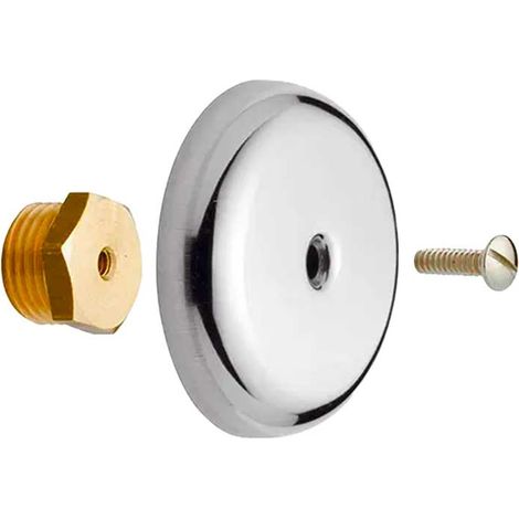 TAPPO MASCHIO IN OTTONE CON ROSONE INOX 1/2"" - Cromo